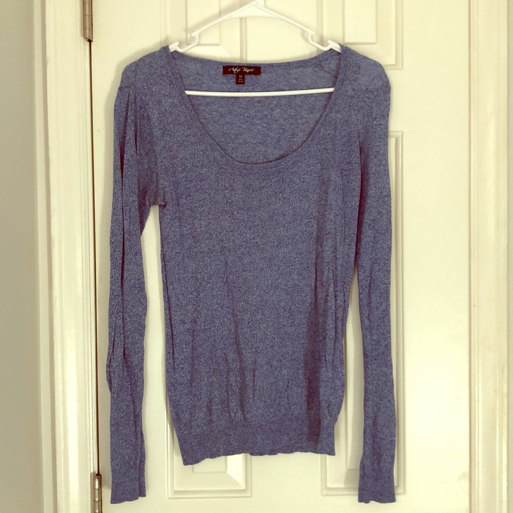 Blue long sleeve light sweater